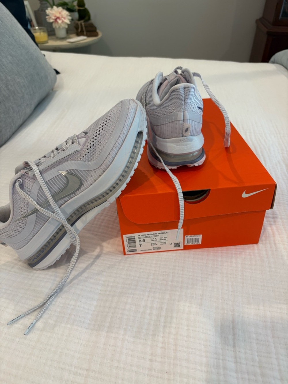 Nike Air Pegasus Zoom Platform Sneakers in Light Gray